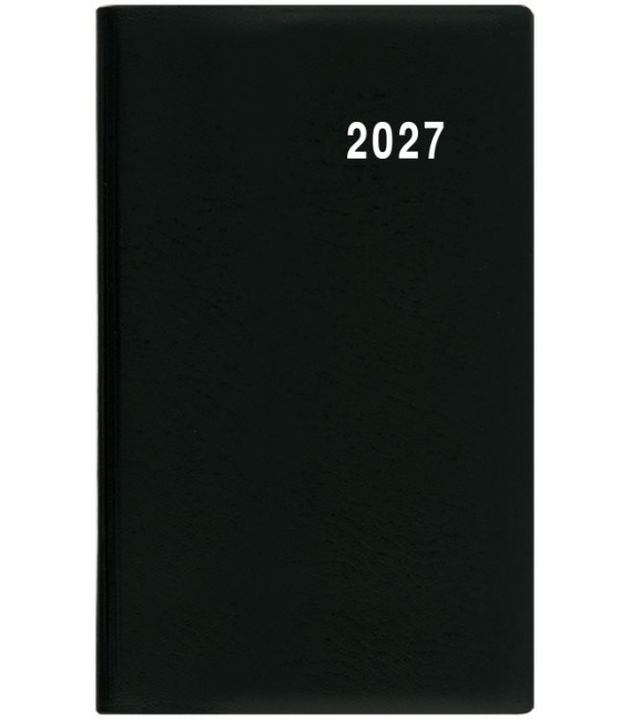 Záznamník týdenní Gustav PVC černý 2027